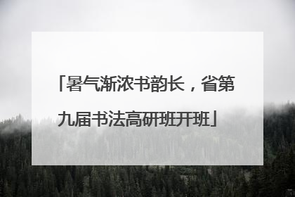 暑气渐浓书韵长，省第九届书法高研班开班
