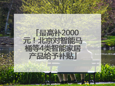 最高补2000元！北京对智能马桶等4类智能家居产品给予补贴