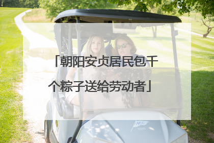 朝阳安贞居民包千个粽子送给劳动者