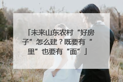 未来山东农村“好房子”怎么建？既要有“里”也要有“面”
