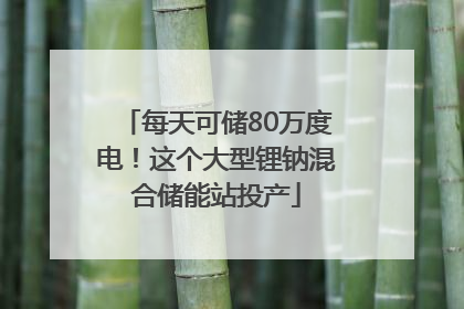 每天可储80万度电！这个大型锂钠混合储能站投产