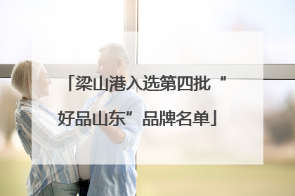 梁山港入选第四批“好品山东”品牌名单