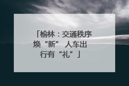 榆林：交通秩序焕“新” 人车出行有“礼”