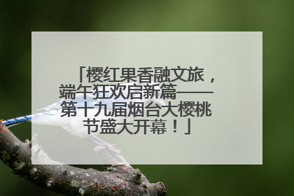 樱红果香融文旅，端午狂欢启新篇——第十九届烟台大樱桃节盛大开幕！