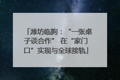 潍坊临朐：“一张桌子谈合作” 在“家门口”实现与全球接轨