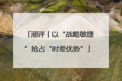 潮评丨以“战略敏捷”抢占“时差优势”