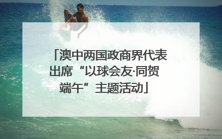 澳中两国政商界代表出席“以球会友·同贺端午”主题活动