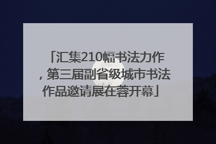 汇集210幅书法力作，第三届副省级城市书法作品邀请展在蓉开幕