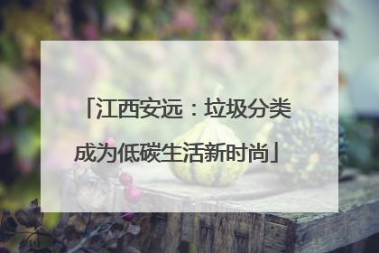 江西安远：垃圾分类成为低碳生活新时尚