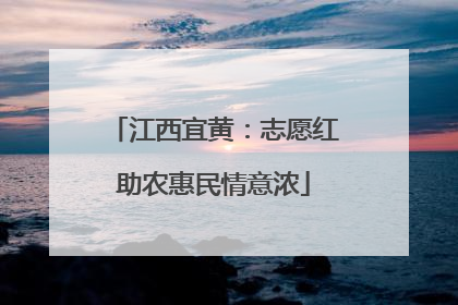 江西宜黄：志愿红助农惠民情意浓