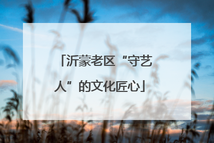 沂蒙老区“守艺人”的文化匠心