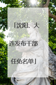 沈阳、大连发布干部任免名单