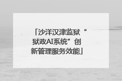 沙洋汉津监狱“狱政AI系统”创新管理服务效能