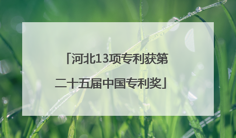 河北13项专利获第二十五届中国专利奖