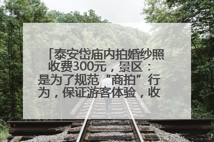 泰安岱庙内拍婚纱照收费300元，景区：是为了规范“商拍”行为，保证游客体验，收取费用全部上交国库