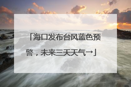 海口发布台风蓝色预警，未来三天天气→