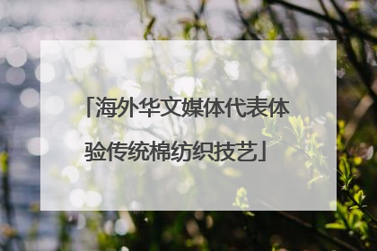 海外华文媒体代表体验传统棉纺织技艺