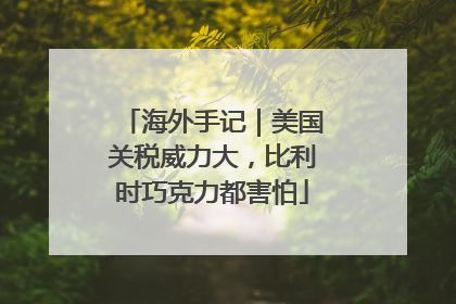 海外手记｜美国关税威力大，比利时巧克力都害怕