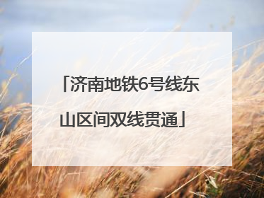 济南地铁6号线东山区间双线贯通