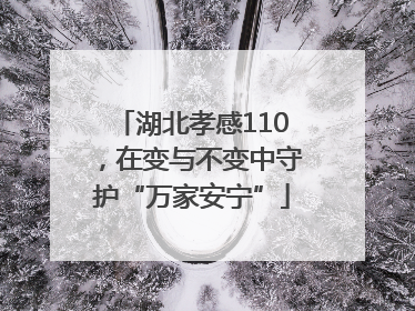 湖北孝感110，在变与不变中守护“万家安宁”