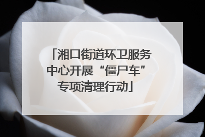 湘口街道环卫服务中心开展“僵尸车”专项清理行动