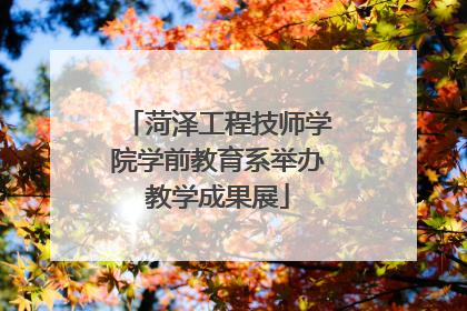 菏泽工程技师学院学前教育系举办教学成果展