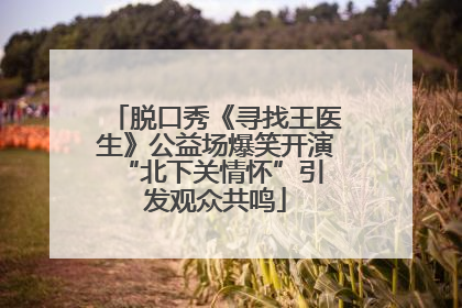 脱口秀《寻找王医生》公益场爆笑开演 “北下关情怀”引发观众共鸣
