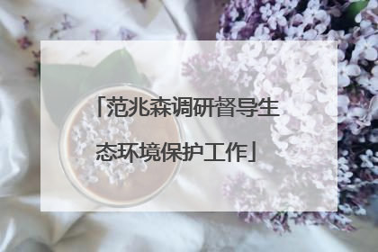 范兆森调研督导生态环境保护工作