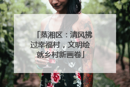 蒸湘区：清风拂过幸福村，文明绘就乡村新画卷