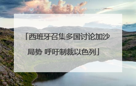 西班牙召集多国讨论加沙局势 呼吁制裁以色列
