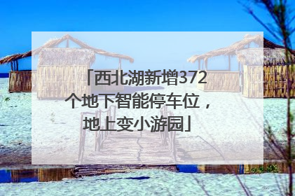 西北湖新增372个地下智能停车位，地上变小游园