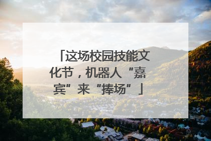 这场校园技能文化节，机器人“嘉宾”来“捧场”
