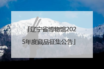 辽宁省博物馆2025年度藏品征集公告