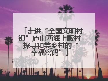 走进“全国文明村镇”庐山西海上畈村 探寻和美乡村的“幸福密码”