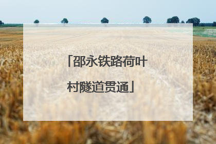 邵永铁路荷叶村隧道贯通