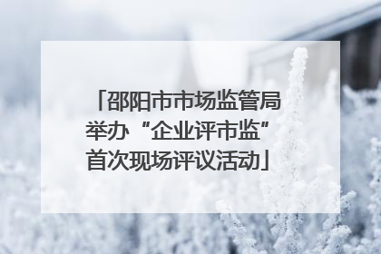 邵阳市市场监管局举办“企业评市监”首次现场评议活动