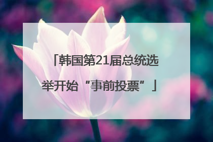 韩国第21届总统选举开始“事前投票”