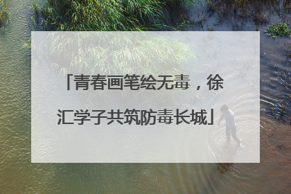青春画笔绘无毒，徐汇学子共筑防毒长城