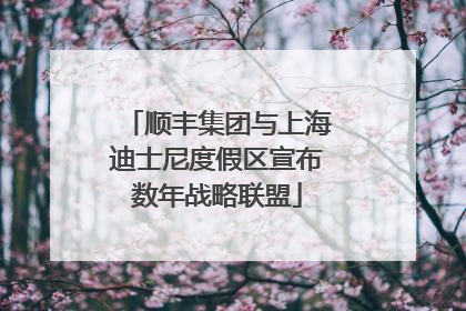顺丰集团与上海迪士尼度假区宣布数年战略联盟