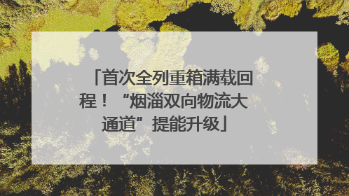 首次全列重箱满载回程！“烟淄双向物流大通道”提能升级