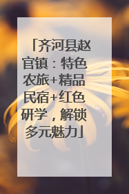 齐河县赵官镇：特色农旅+精品民宿+红色研学，解锁多元魅力