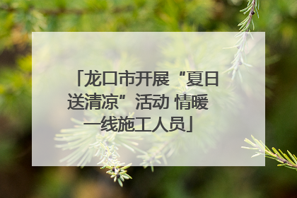 龙口市开展“夏日送清凉”活动 情暖一线施工人员