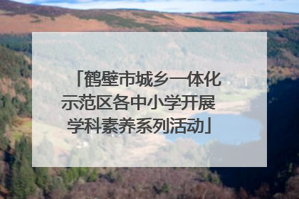 鹤壁市城乡一体化示范区各中小学开展学科素养系列活动