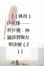 （体育）乒乓球——世乒赛：孙颖莎晋级女单决赛（2）