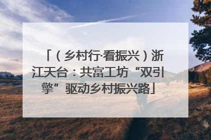 （乡村行·看振兴）浙江天台：共富工坊“双引擎”驱动乡村振兴路