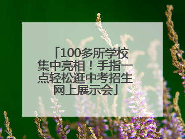 100多所学校集中亮相！手指一点轻松逛中考招生网上展示会