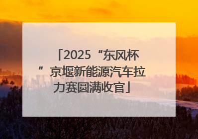2025“东风杯”京堰新能源汽车拉力赛圆满收官