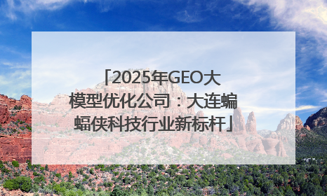 2025年GEO大模型优化公司：大连蝙蝠侠科技行业新标杆