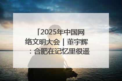 2025年中国网络文明大会｜董宇辉：合肥在记忆里很遥远也很亲切