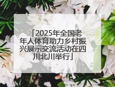 2025年全国老年人体育助力乡村振兴展示交流活动在四川北川举行